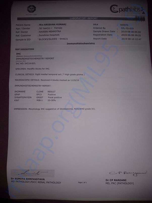 Biopsy report