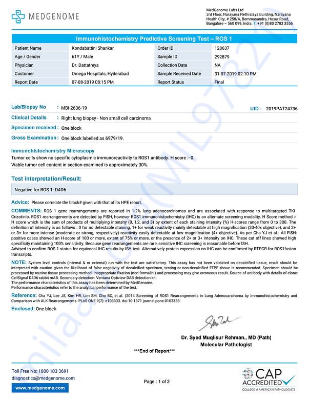 Medical Report