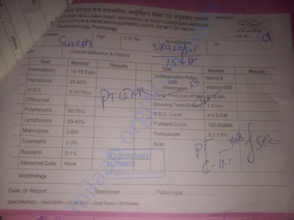 Hospital report