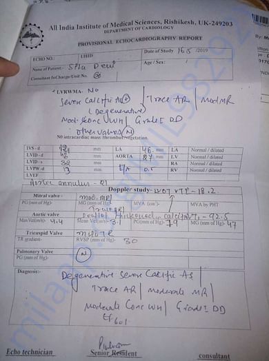 Echo Report For Seeta Devi