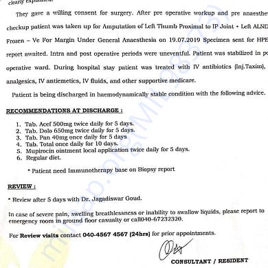 Medical Report