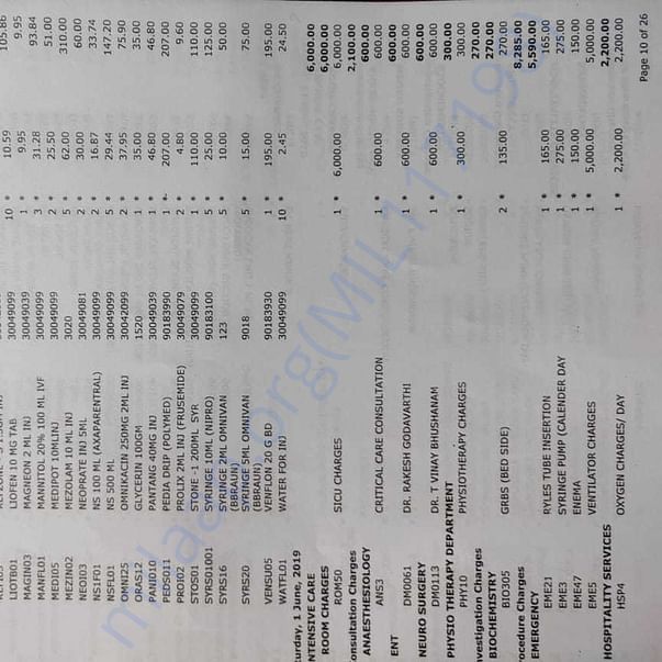Medical Bill