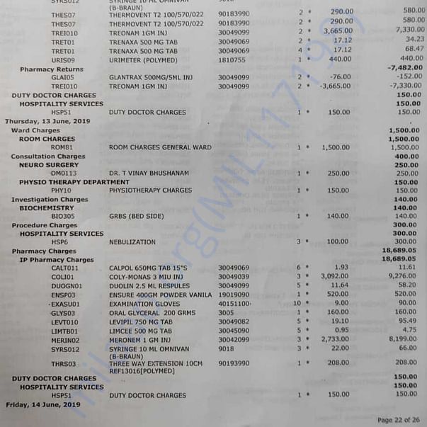 Medical Bill