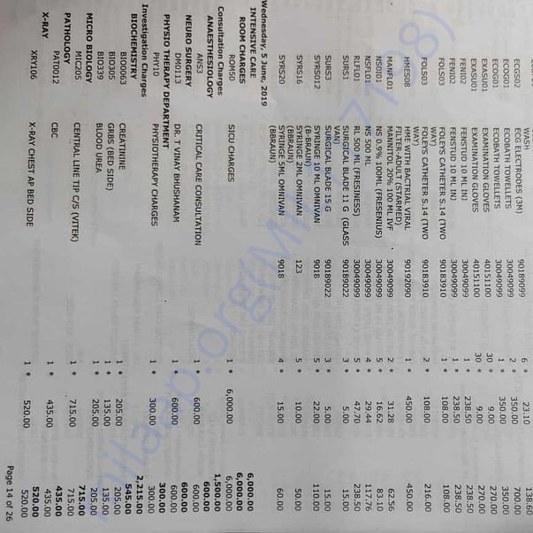Medical Bill