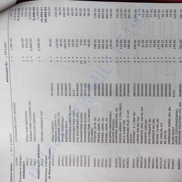 Medical Bill