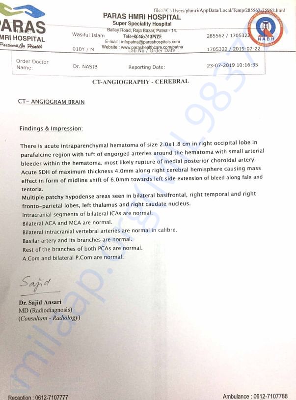 Ct Scan Report