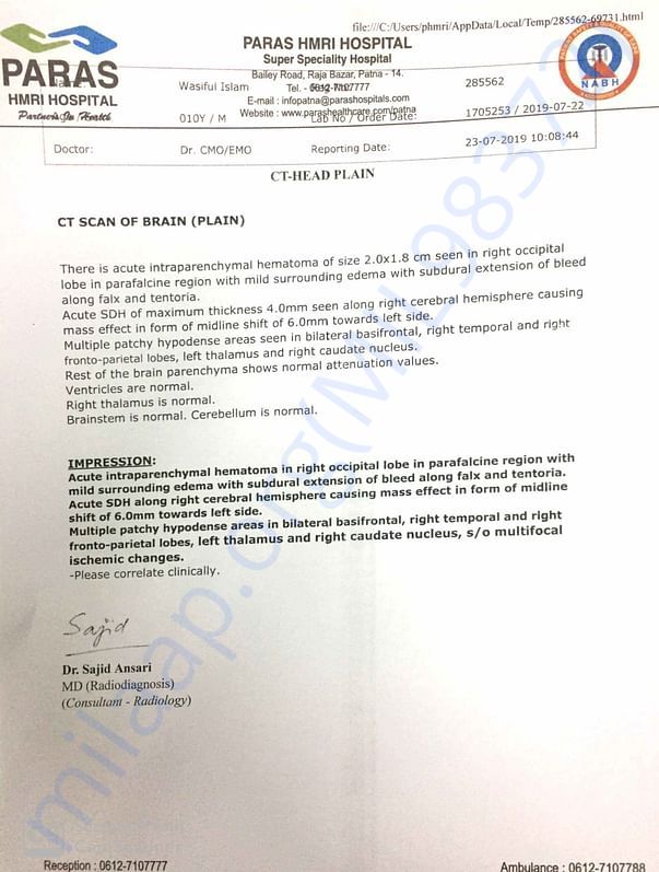 Ct Scan Report