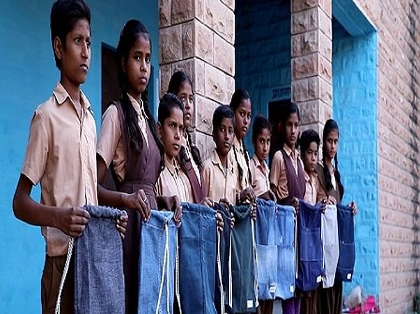 Be a Hero! Gift an Upcycled Denim School Kit to Children.