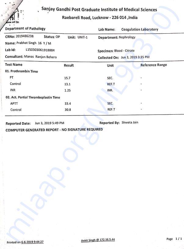 Hospital documents