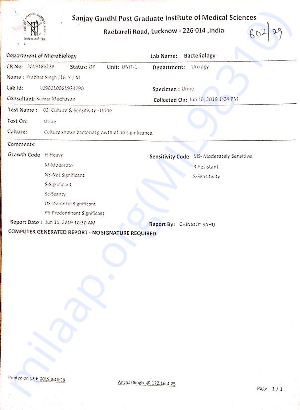 Hospital documents
