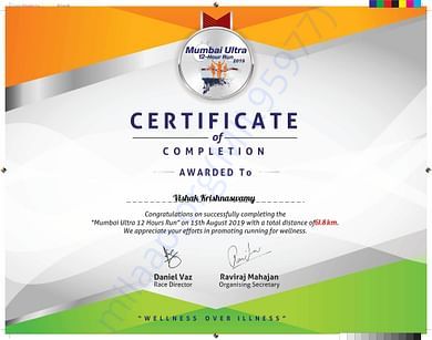 Certificates Of Marathon