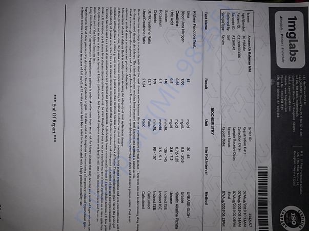 Blood report