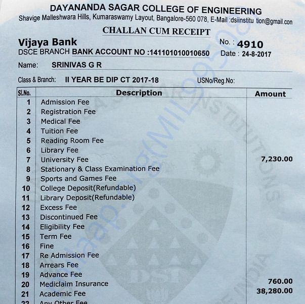Admission letter