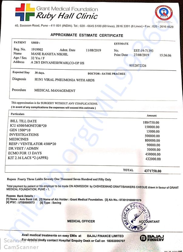 Estimate of the treatment
