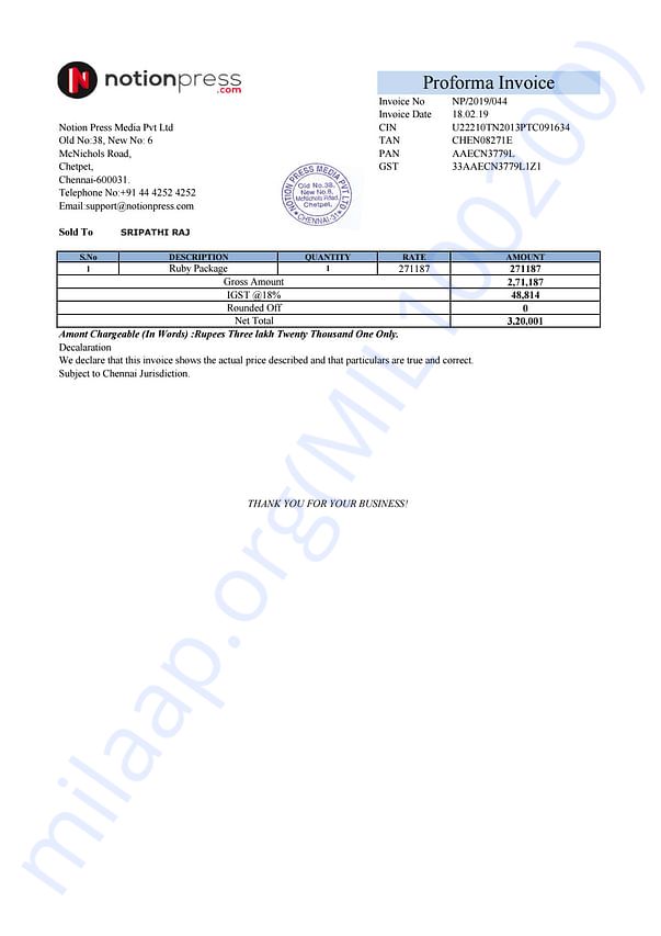 Estimation Letter
