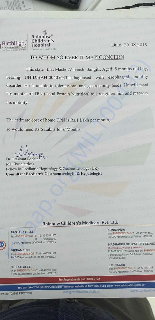 Estimation letter