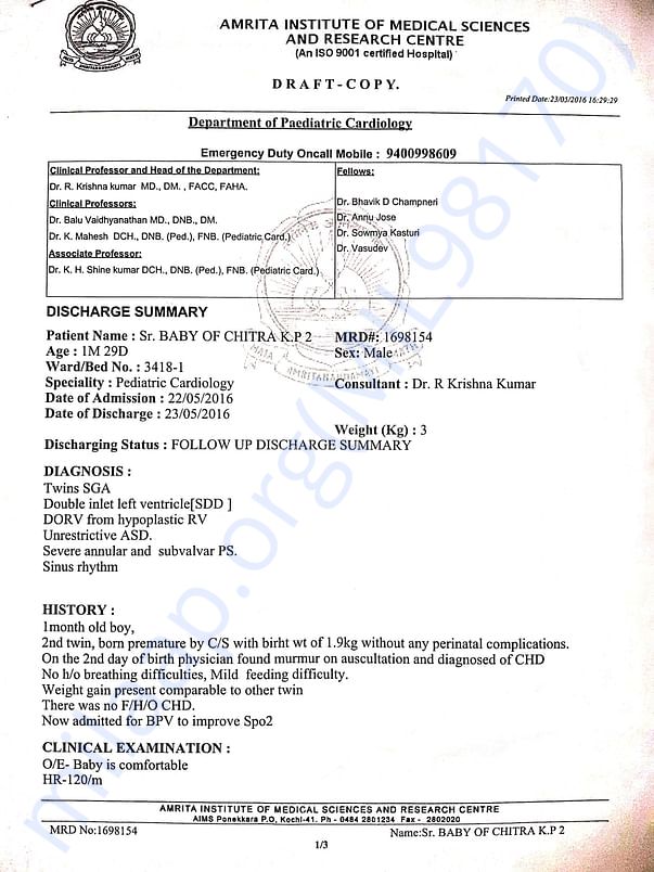 Further followup at Amtita hospital 2
