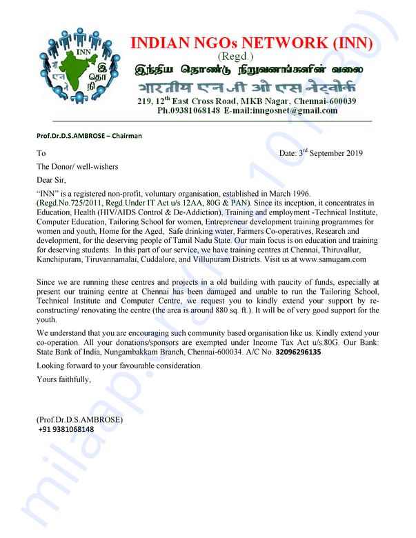 Estimation Letter