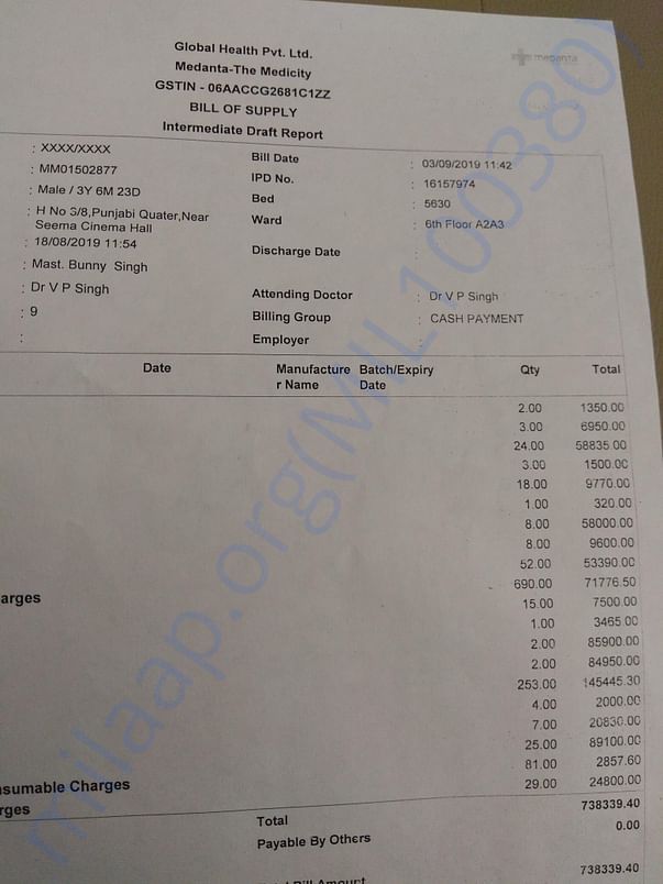 Second surgery's bill..thank you donors..