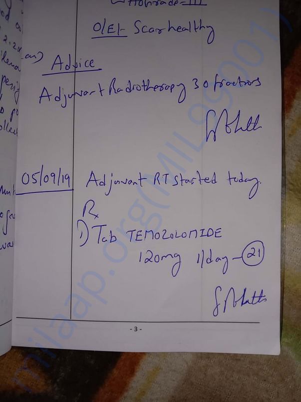 Today doctor advise