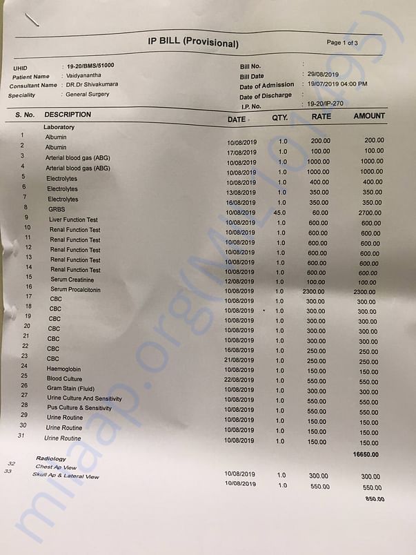 Provisional bill
