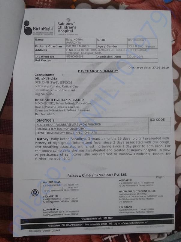 Hospital report