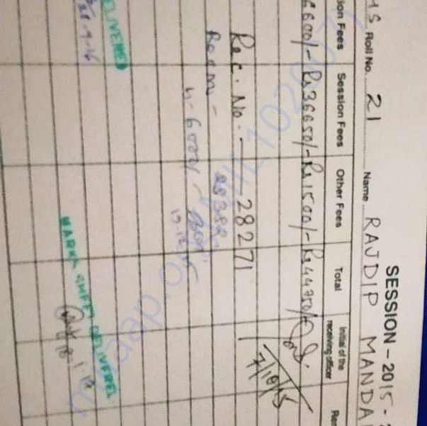 Admission letter