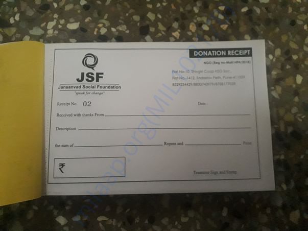 We will provide offical reciept to individual donors