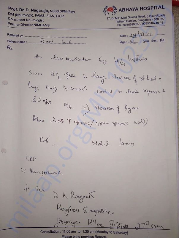 Dr. D.Nagaraj - Abhaya Hospital, Bangalore