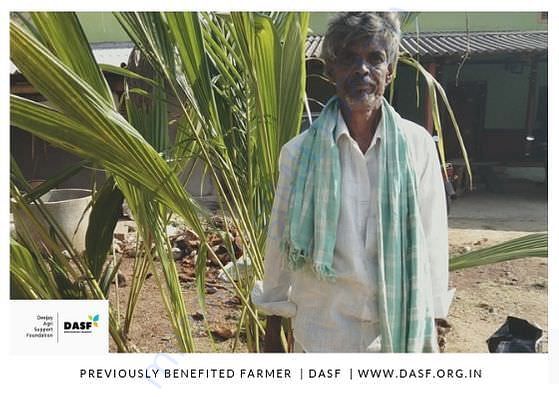 A poor farmer DASF has helped and Supporting