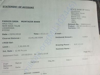 Loan Account Statement And Details