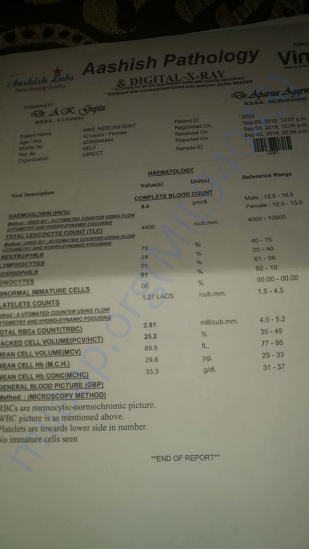 Right now I am suffering from typhoid too so my cancer med is on hold