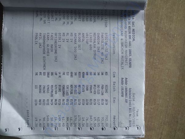 Medical bill