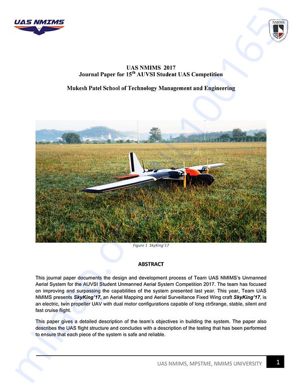 YEAR 2017 AUVSI SUAS JOURNAL PAPER