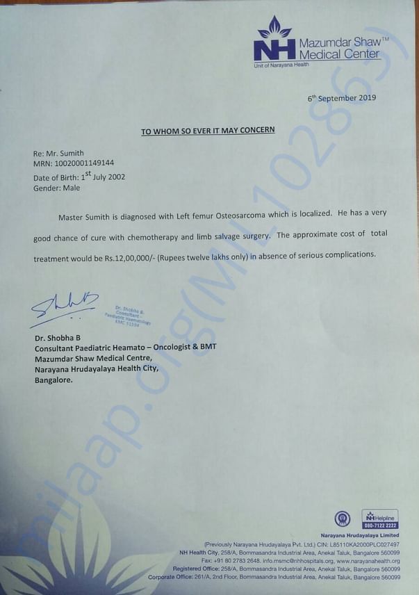 Estimation letter