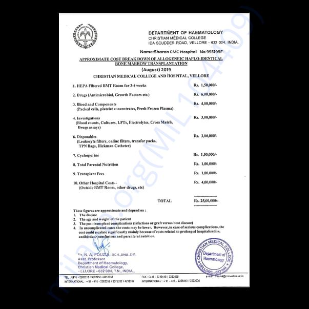 Admission letter