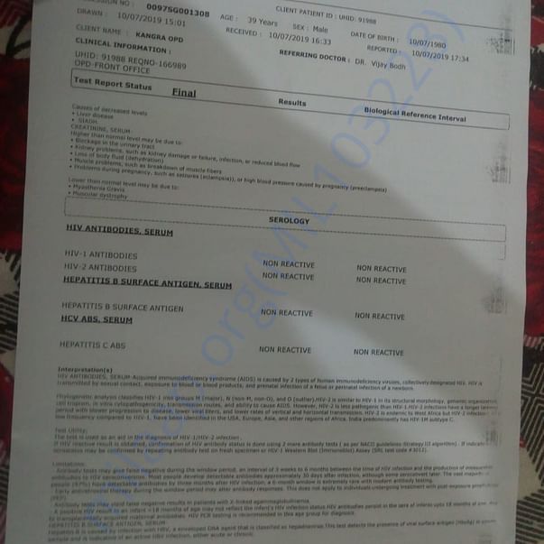 Medical Report