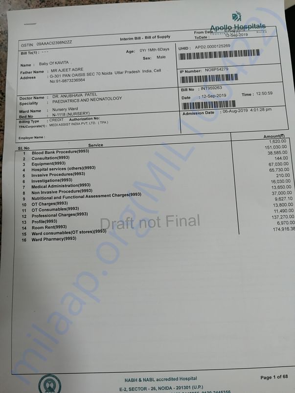 Latest estimated bill so far (page1)