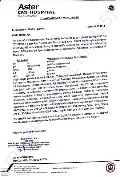 Case summary taken on 10th
