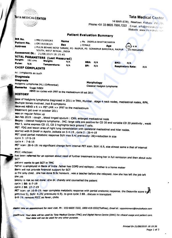 Cost Estimate For Treatment