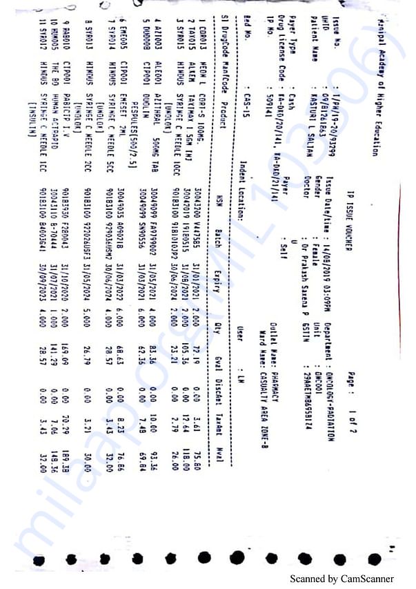 Medical Bill