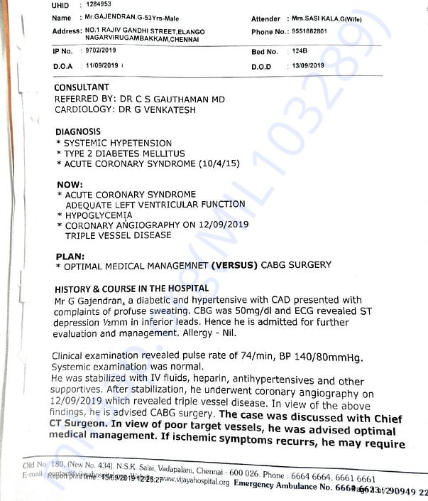 Condition summary