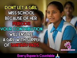 DONATE AS MUCH AS YOU CAN WE WILL DONATE SANITARY PADS FOR NEEDY