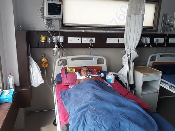 Todays Status of Khatija. Date : 15.09.2019 in the ICU of Saachi Hosp.