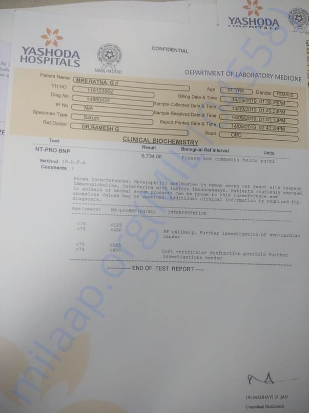 Yashodha BioChemistry Report