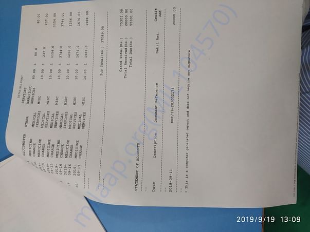 BILL WILL INCREASE FOR ANOTHER 15 TO 20 DAYS..