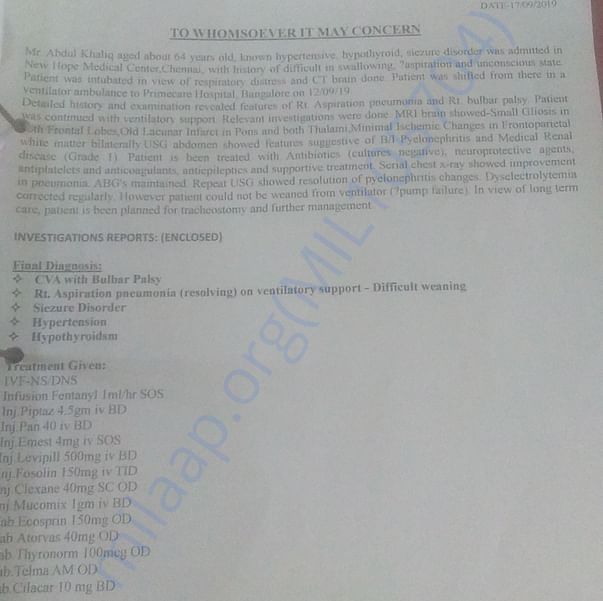 Medical Report