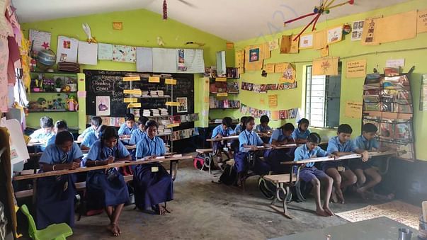 students learning in classroom