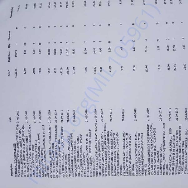 Medical Bill