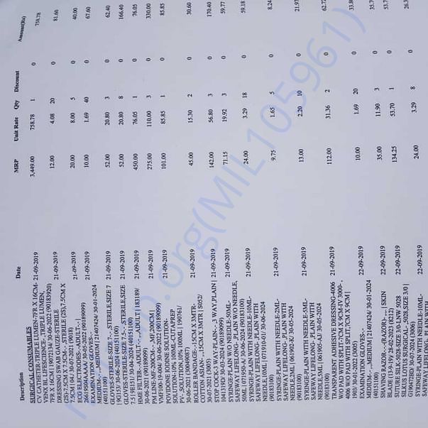 Medical Bill